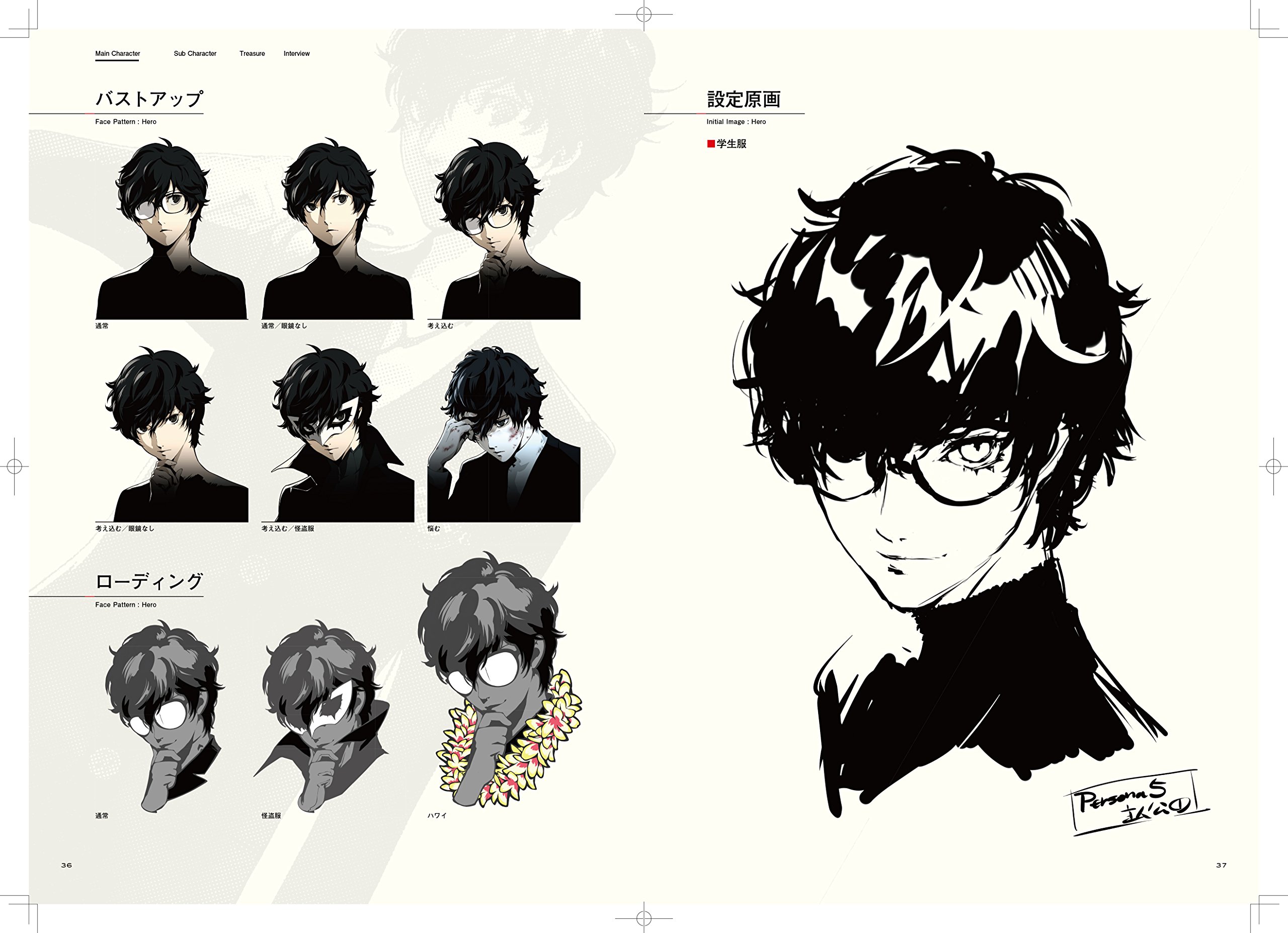 P5の公式設定資料集のサンプルページ公開中 発売までに1周目クリアしたいけど無理かな Y A S